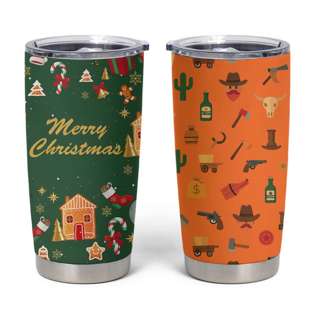 Merry Kiss My Texas Christmas Tumbler Cup Xmas Holiday Patterns - Wonder Print Shop