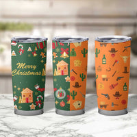 Merry Kiss My Texas Christmas Tumbler Cup Xmas Holiday Patterns - Wonder Print Shop
