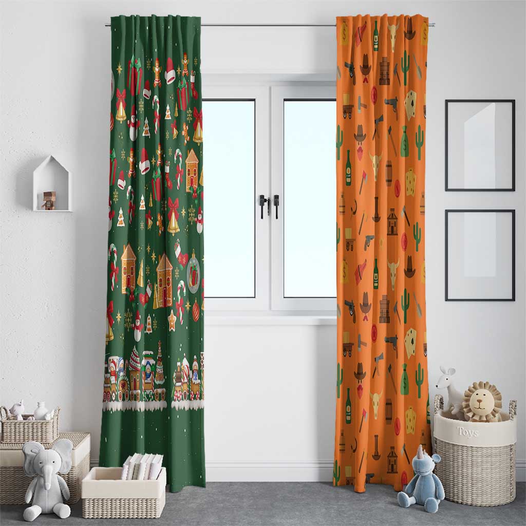 Merry Kiss My Texas Christmas Window Curtain Xmas Holiday Patterns - Wonder Print Shop