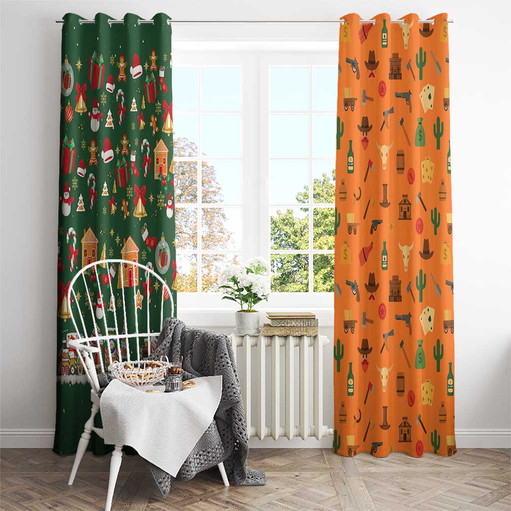 Merry Kiss My Texas Christmas Window Curtain Xmas Holiday Patterns - Wonder Print Shop