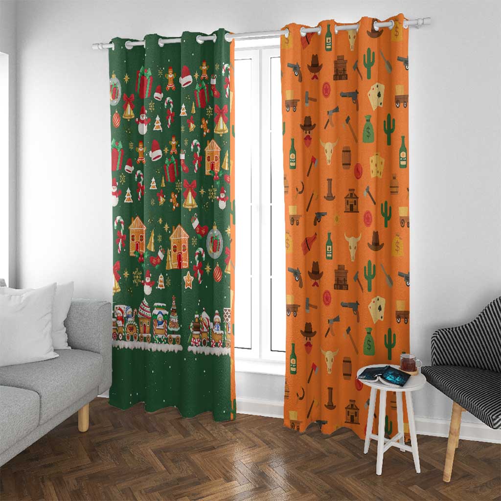 Merry Kiss My Texas Christmas Window Curtain Xmas Holiday Patterns - Wonder Print Shop