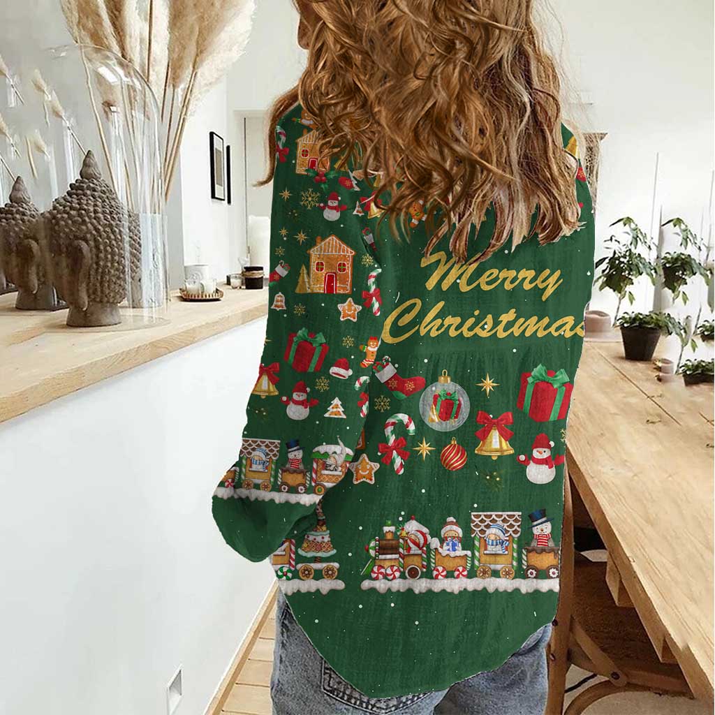 Merry Kiss My Texas Christmas Women Casual Shirt Xmas Holiday Patterns - Wonder Print Shop