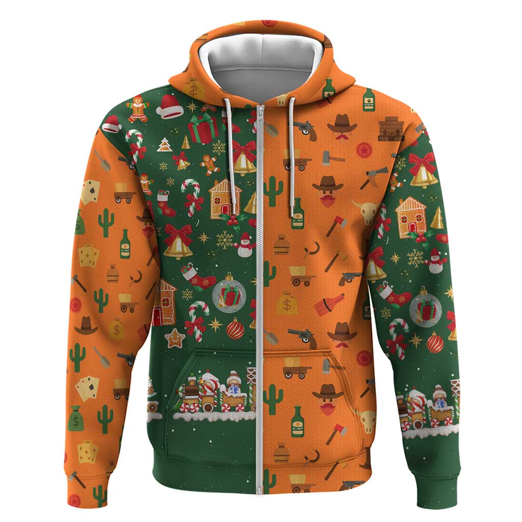 Merry Kiss My Texas Christmas Zip Hoodie Xmas Holiday Patterns - Wonder Print Shop