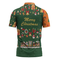 Merry Kiss My Texas Christmas Zipper Polo Shirt Xmas Holiday Patterns - Wonder Print Shop