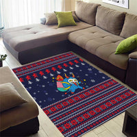 Merry Krampus Christmas Area Rug Xmas Holiday Patterns - Wonder Print Shop