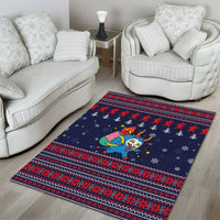 Merry Krampus Christmas Area Rug Xmas Holiday Patterns - Wonder Print Shop