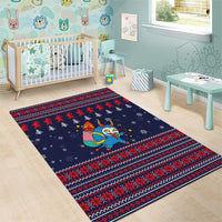 Merry Krampus Christmas Area Rug Xmas Holiday Patterns - Wonder Print Shop