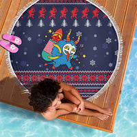 Merry Krampus Christmas Beach Blanket Xmas Holiday Patterns - Wonder Print Shop