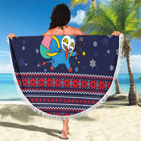 Merry Krampus Christmas Beach Blanket Xmas Holiday Patterns - Wonder Print Shop