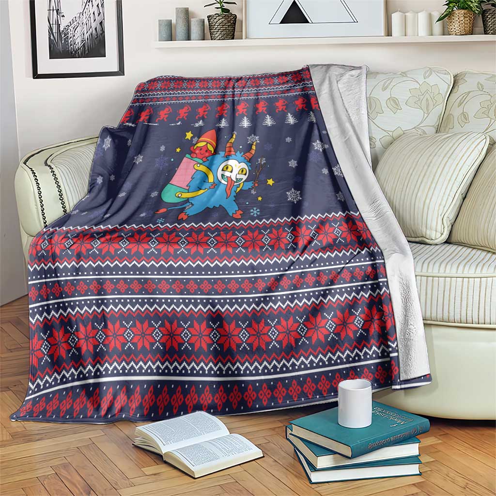 Merry Krampus Christmas Blanket Xmas Holiday Patterns - Wonder Print Shop