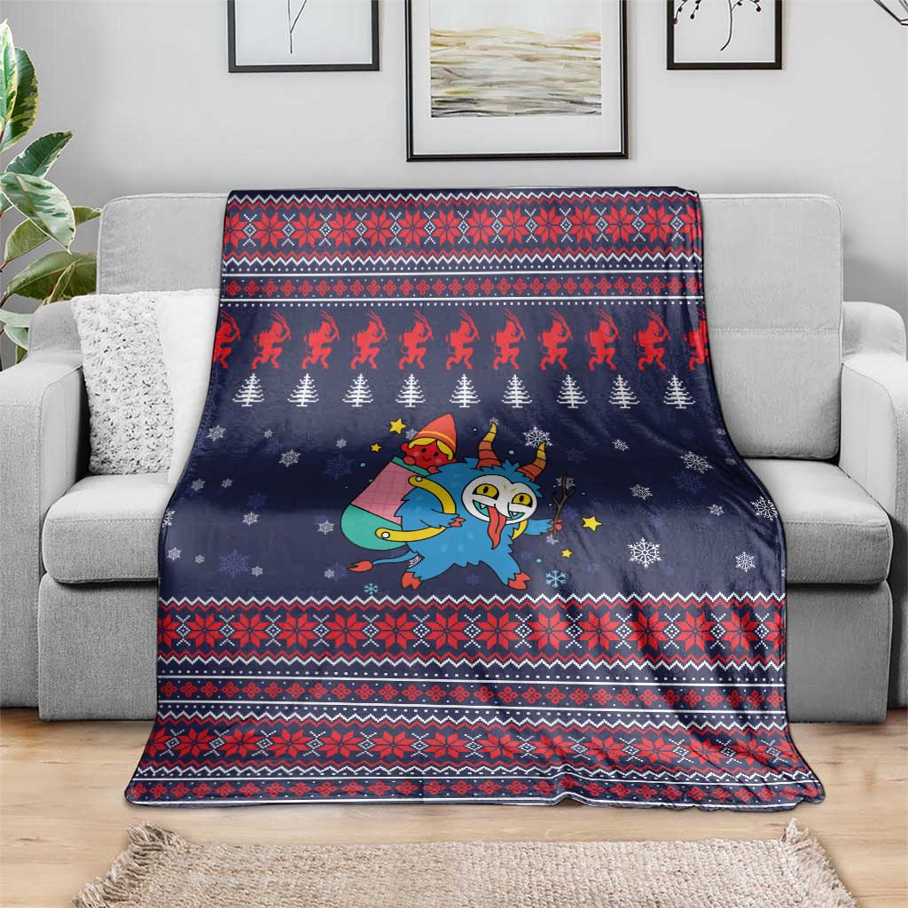 Merry Krampus Christmas Blanket Xmas Holiday Patterns - Wonder Print Shop