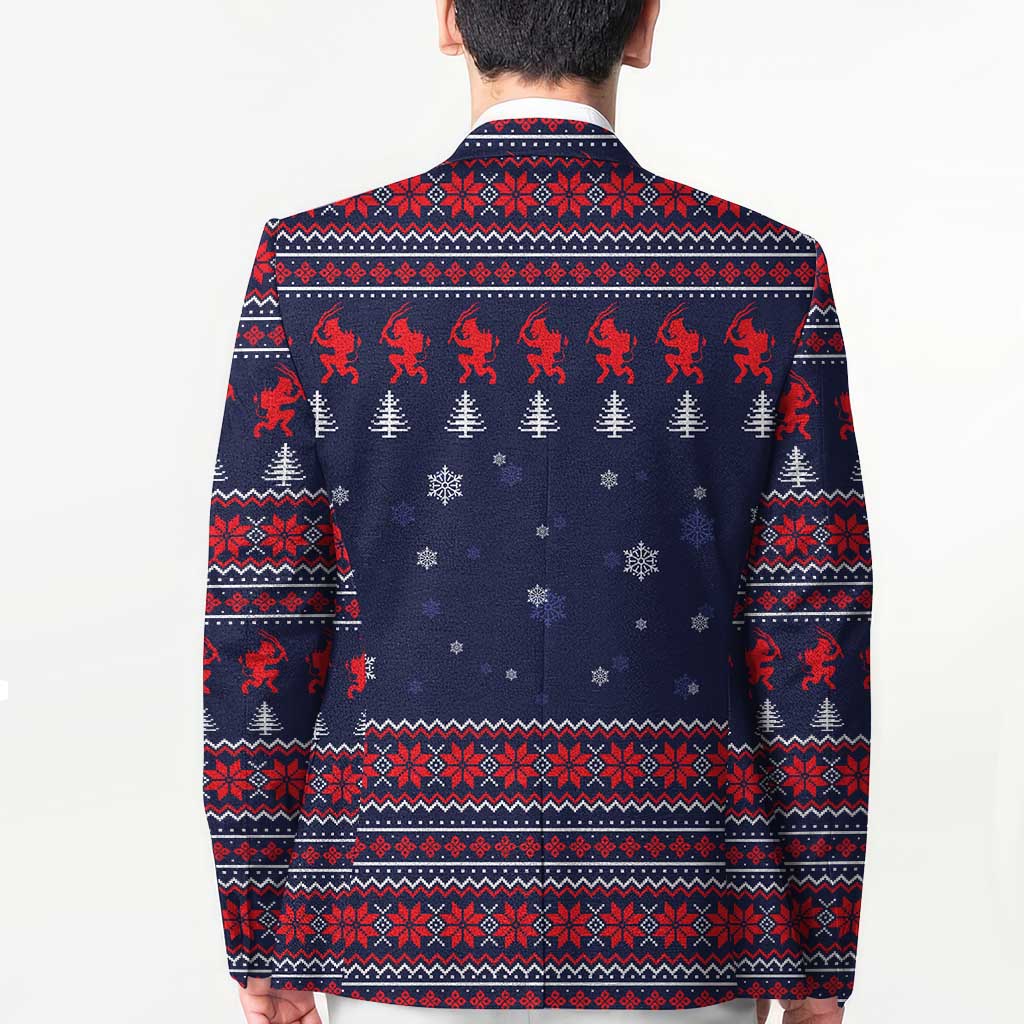 Merry Krampus Christmas Blazer Xmas Holiday Patterns - Wonder Print Shop