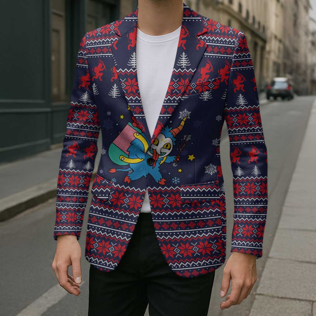 Merry Krampus Christmas Blazer Xmas Holiday Patterns - Wonder Print Shop