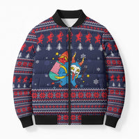 Merry Krampus Christmas Bomber Puffer Jacket Xmas Holiday Patterns - Wonder Print Shop