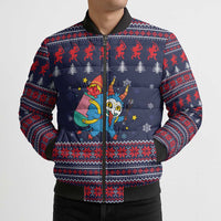 Merry Krampus Christmas Bomber Puffer Jacket Xmas Holiday Patterns - Wonder Print Shop