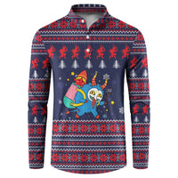 Merry Krampus Christmas Button Sweatshirt Xmas Holiday Patterns - Wonder Print Shop