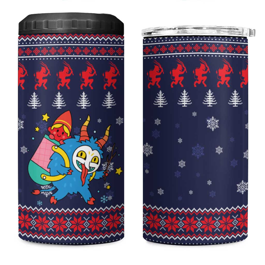 Merry Krampus Christmas 4 in 1 Can Cooler Tumbler Xmas Holiday Patterns - Wonder Print Shop