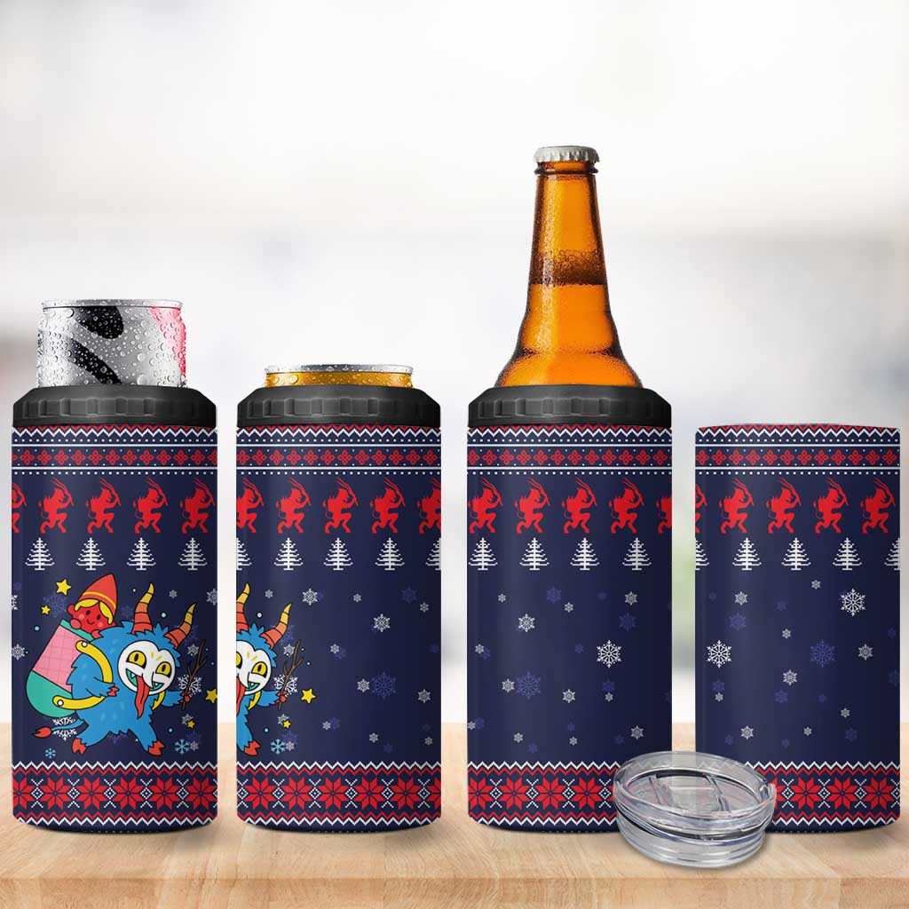 Merry Krampus Christmas 4 in 1 Can Cooler Tumbler Xmas Holiday Patterns - Wonder Print Shop