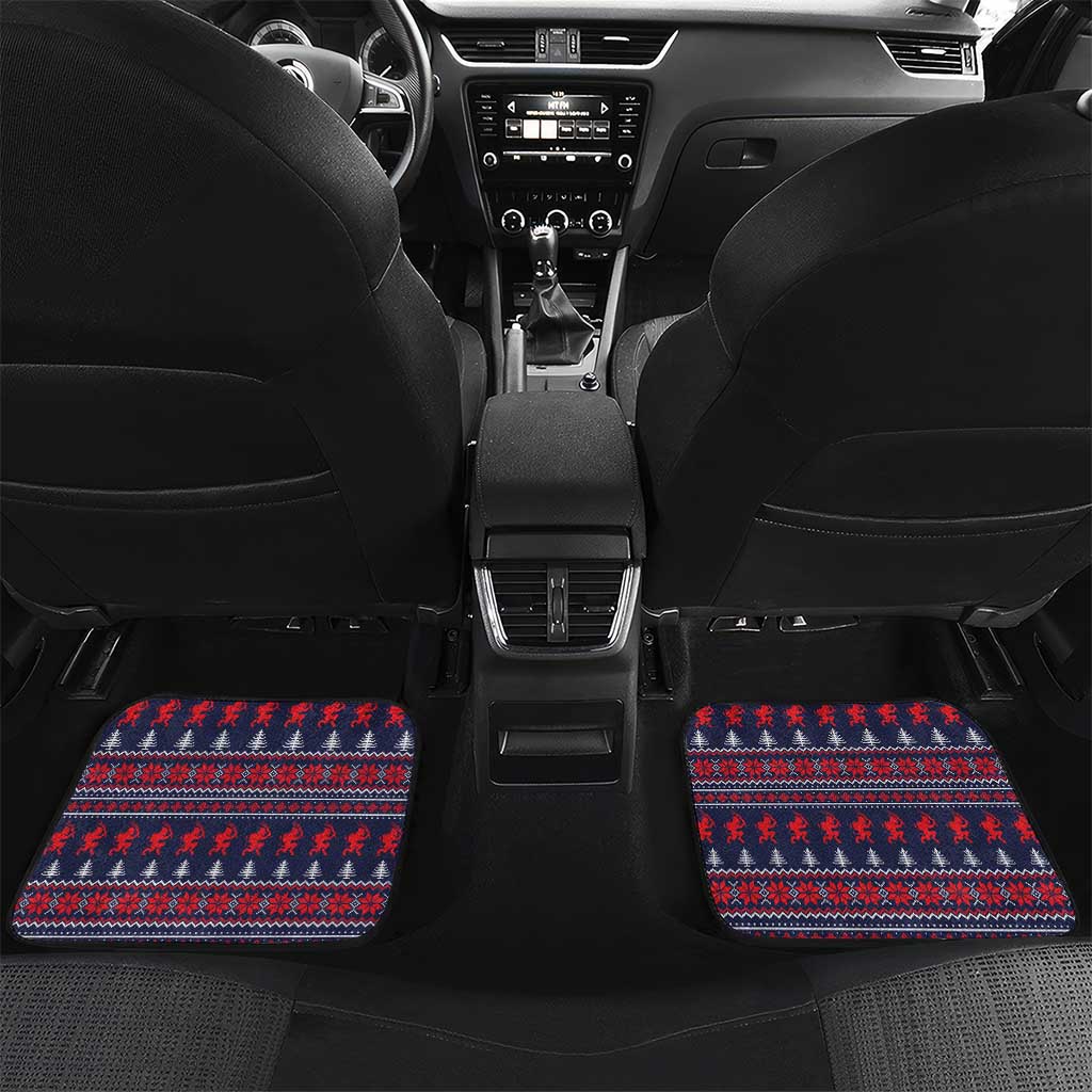 Merry Krampus Christmas Car Mats Xmas Holiday Patterns - Wonder Print Shop