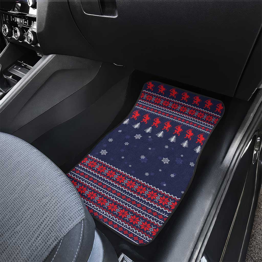 Merry Krampus Christmas Car Mats Xmas Holiday Patterns - Wonder Print Shop