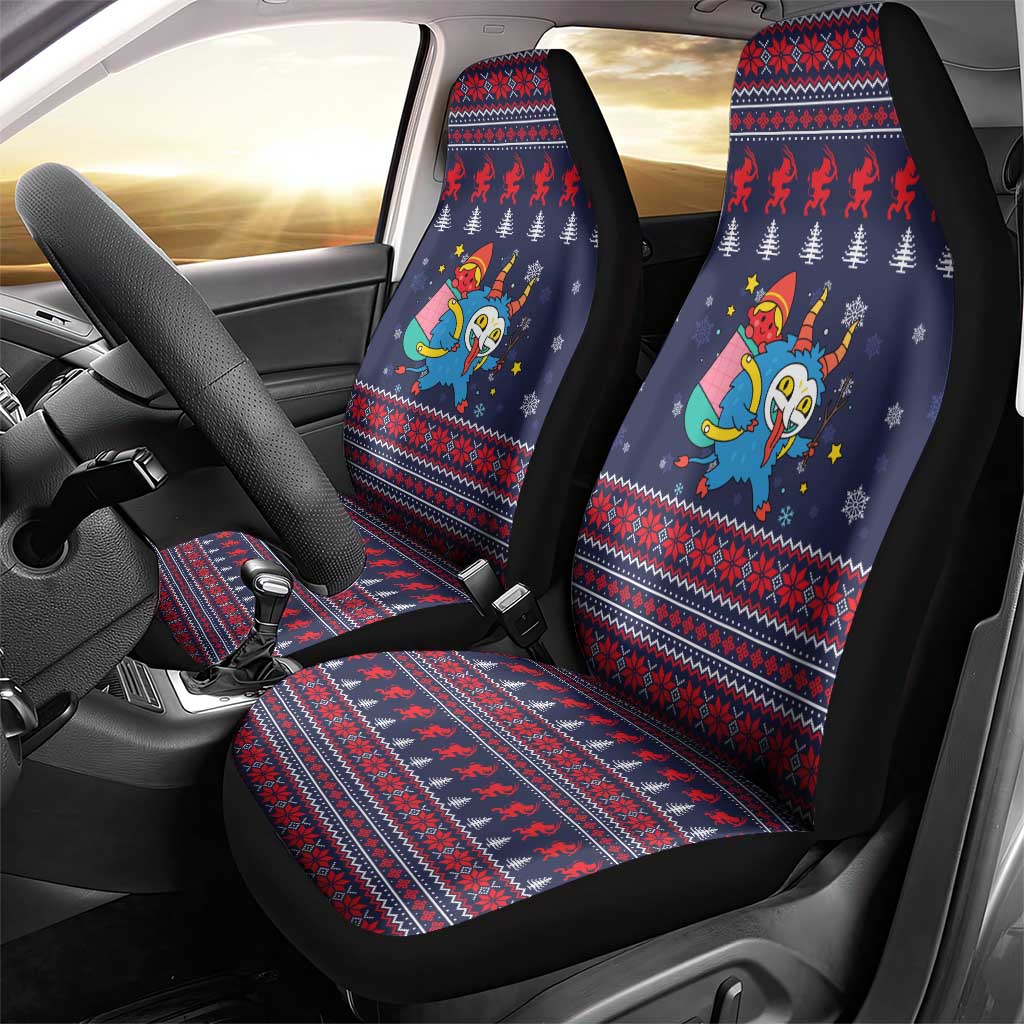 Merry Krampus Christmas Car Seat Cover Xmas Holiday Patterns - Wonder Print Shop