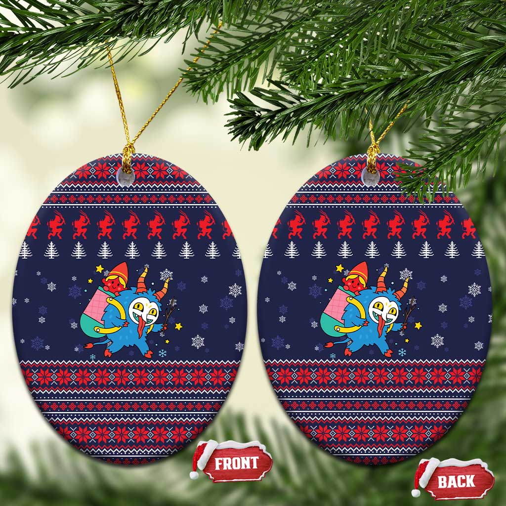 Merry Krampus Christmas Ceramic Ornament Xmas Holiday Patterns - Wonder Print Shop