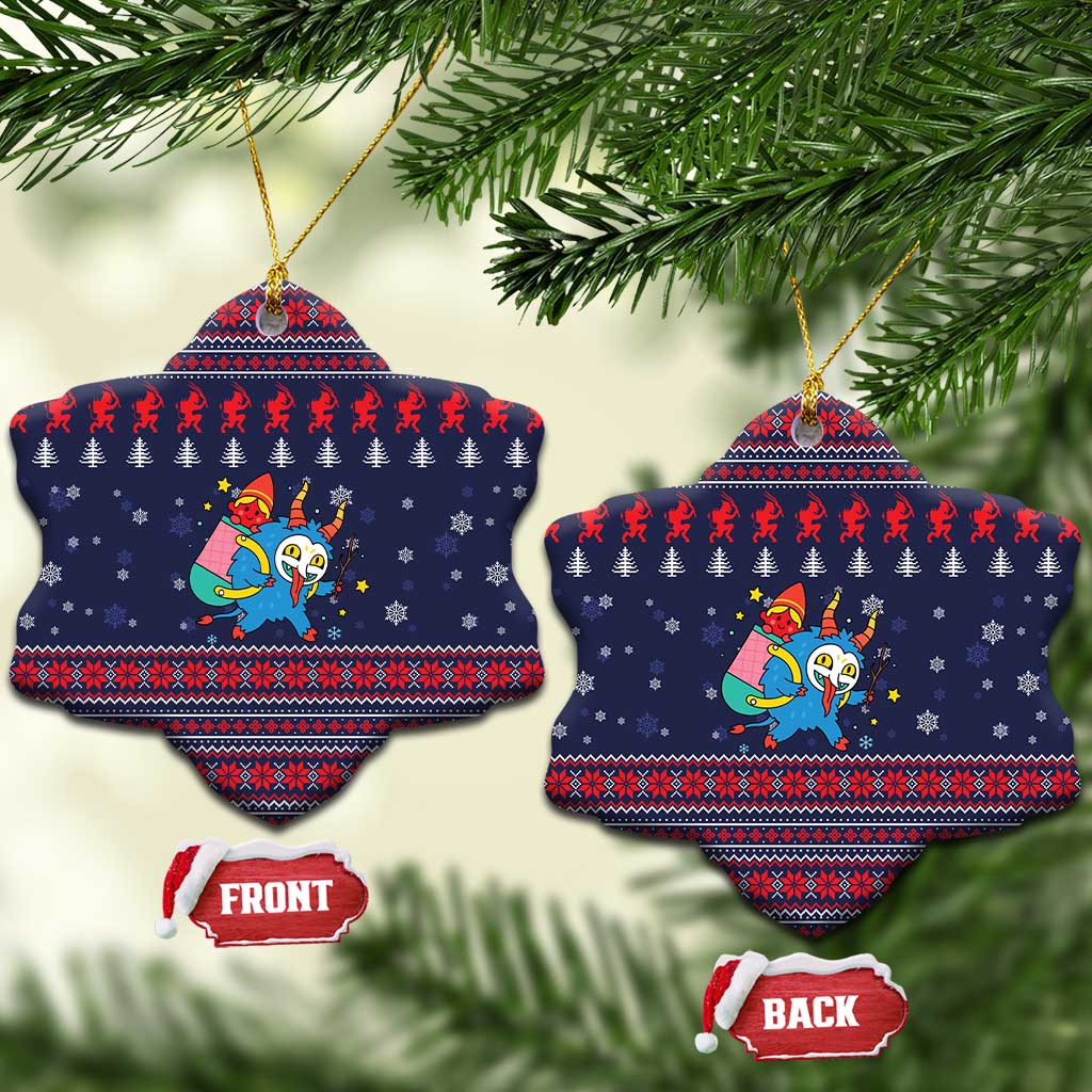 Merry Krampus Christmas Ceramic Ornament Xmas Holiday Patterns - Wonder Print Shop