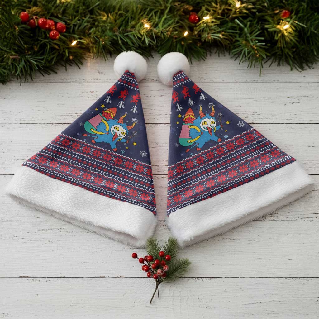 Merry Krampus Christmas Santa Hat Xmas Holiday Patterns - Wonder Print Shop