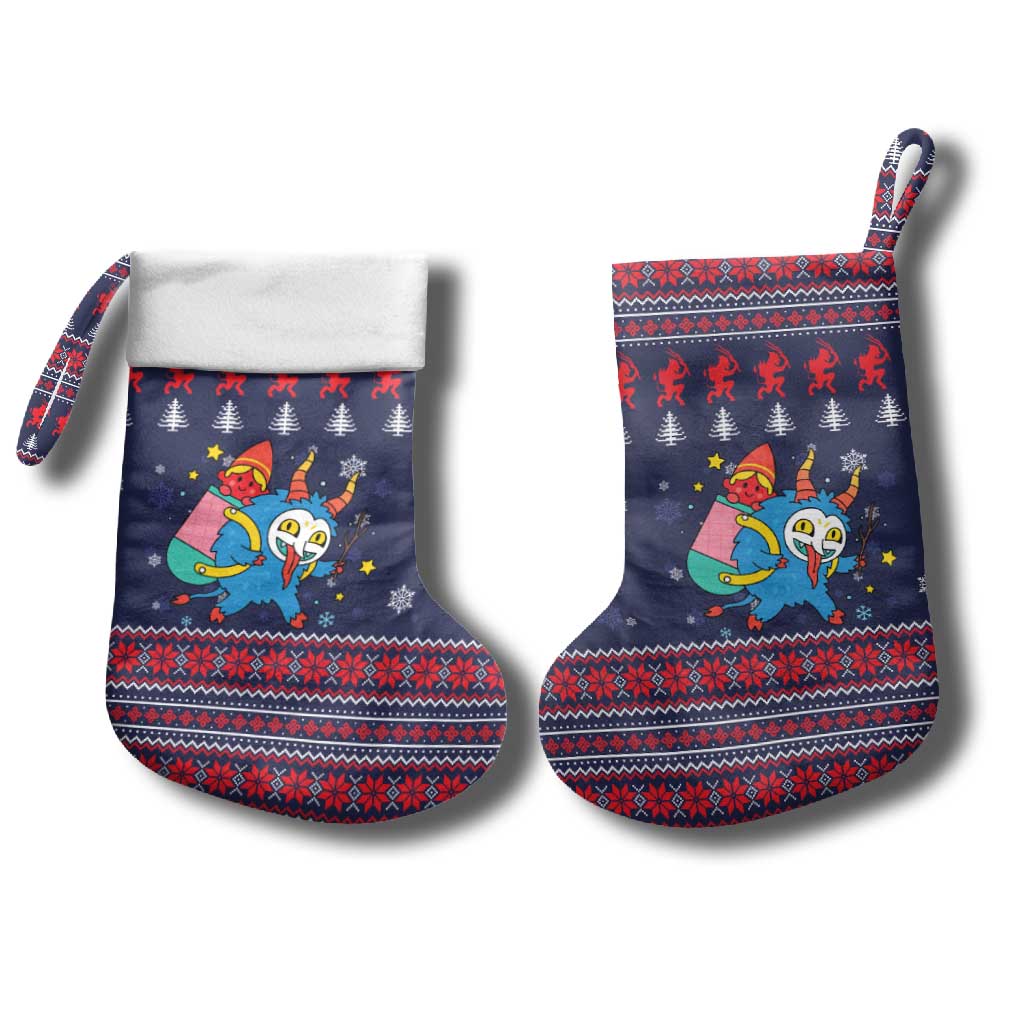 Merry Krampus Christmas Stocking Xmas Holiday Patterns - Wonder Print Shop