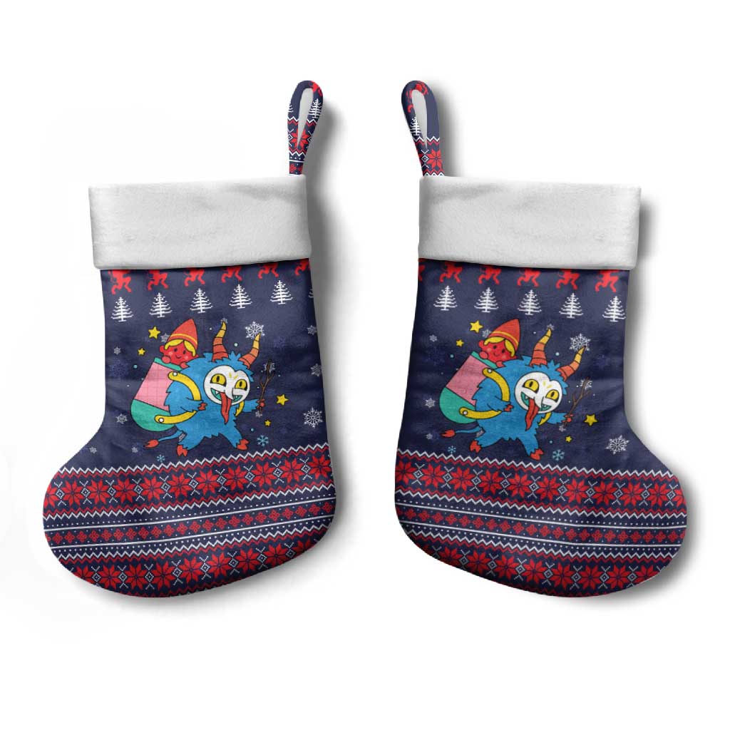 Merry Krampus Christmas Stocking Xmas Holiday Patterns - Wonder Print Shop