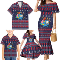 Merry Krampus Christmas Family Matching Mermaid Dress and Hawaiian Shirt Xmas Holiday Patterns - Wonder Print Shop