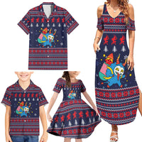 Merry Krampus Christmas Family Matching Summer Maxi Dress and Hawaiian Shirt Xmas Holiday Patterns - Wonder Print Shop