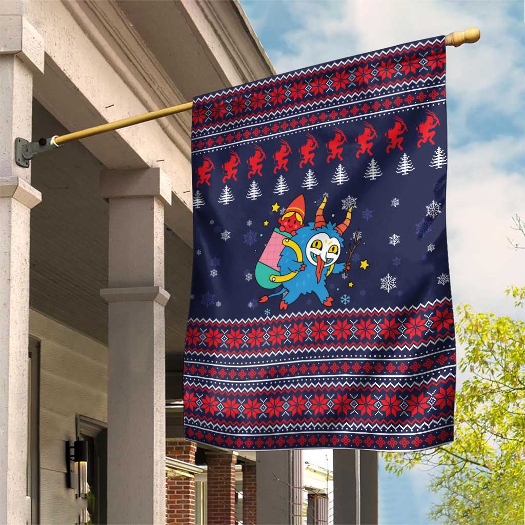 Merry Krampus Christmas Garden Flag Xmas Holiday Patterns - Wonder Print Shop