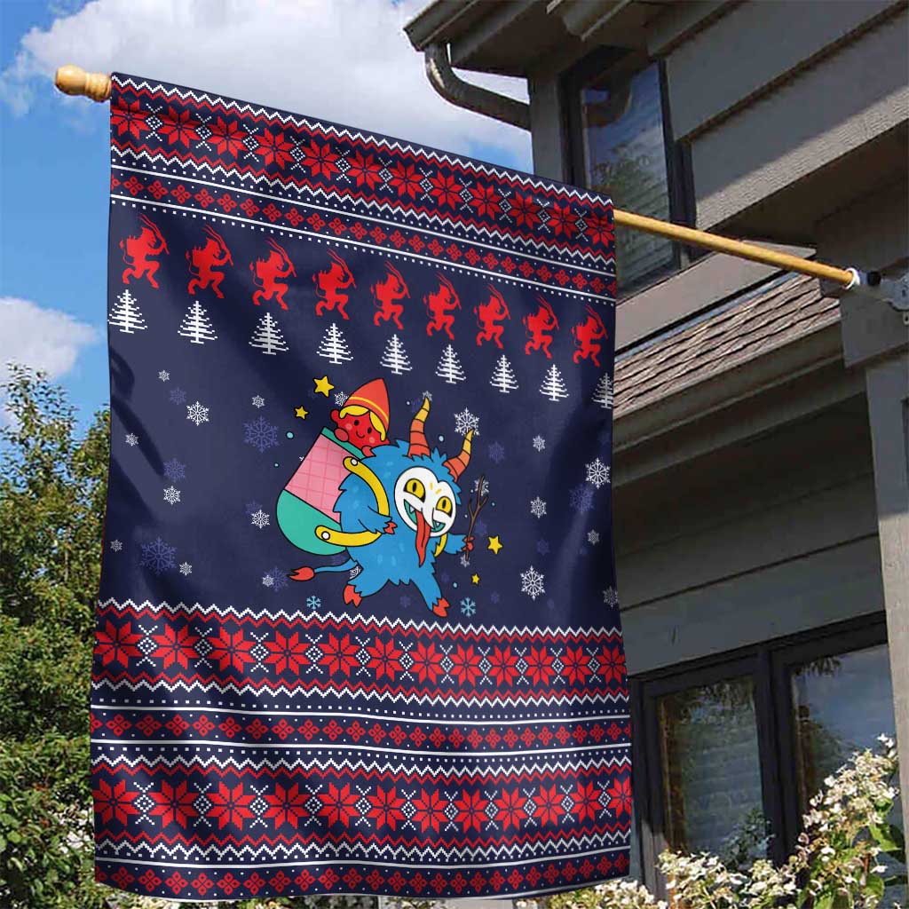Merry Krampus Christmas Garden Flag Xmas Holiday Patterns - Wonder Print Shop