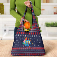 Merry Krampus Christmas Grocery Bag Xmas Holiday Patterns - Wonder Print Shop
