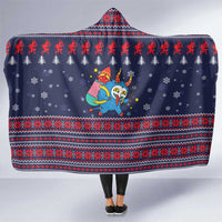 Merry Krampus Christmas Hooded Blanket Xmas Holiday Patterns - Wonder Print Shop