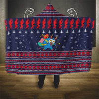 Merry Krampus Christmas Hooded Blanket Xmas Holiday Patterns - Wonder Print Shop