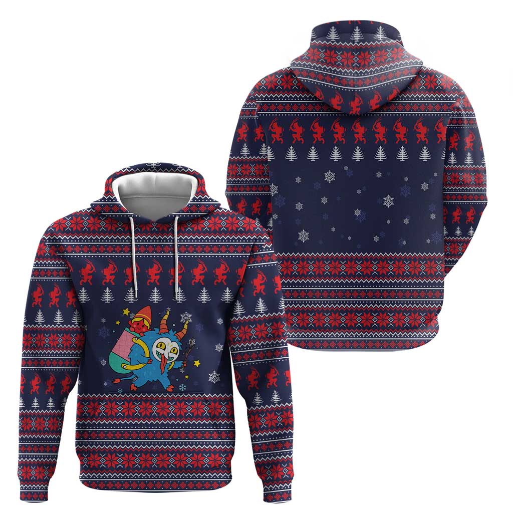 Merry Krampus Christmas Hoodie Xmas Holiday Patterns - Wonder Print Shop