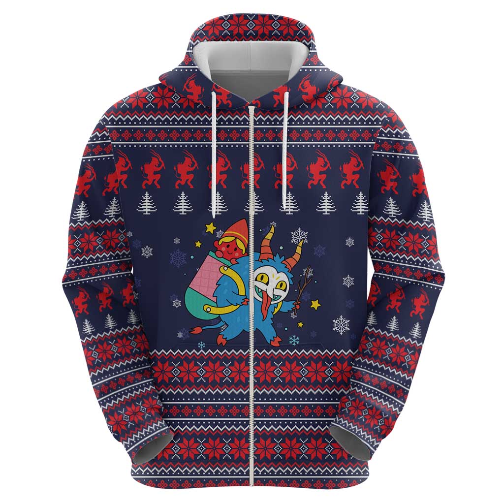 Merry Krampus Christmas Hoodie Xmas Holiday Patterns - Wonder Print Shop
