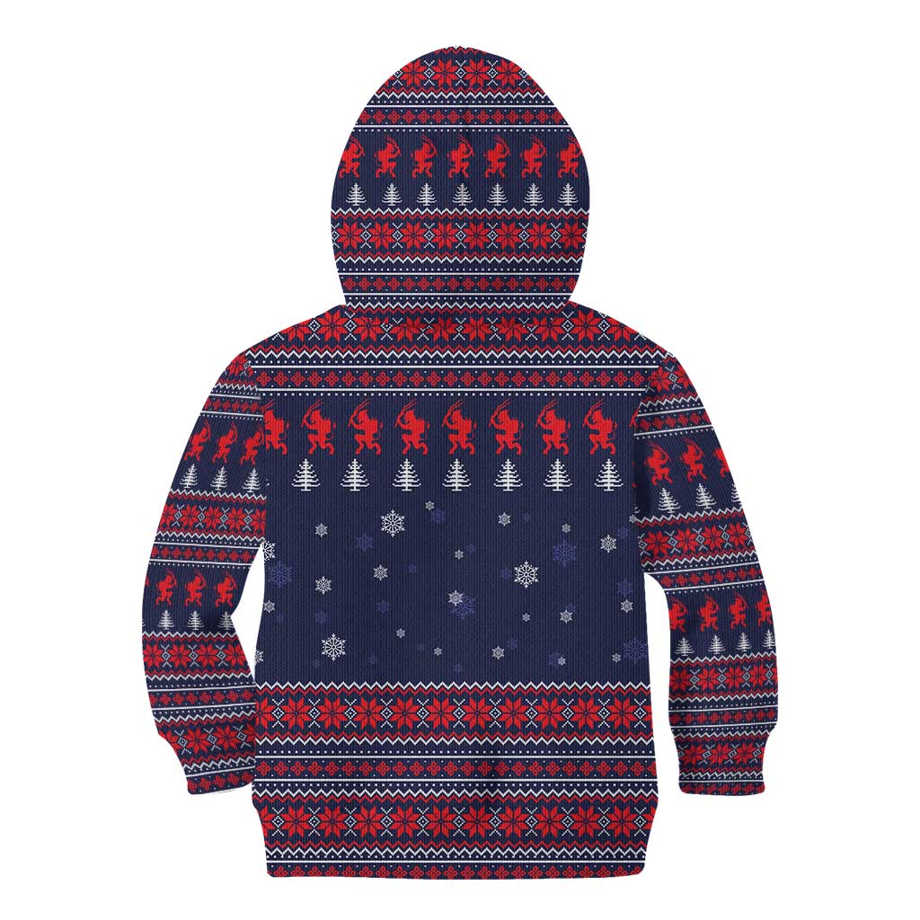 Merry Krampus Christmas Kid Hoodie Xmas Holiday Patterns - Wonder Print Shop