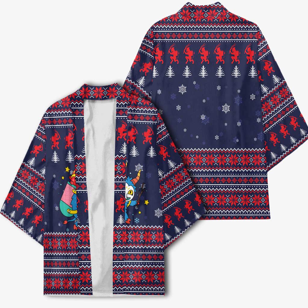Merry Krampus Christmas Kimono Xmas Holiday Patterns - Wonder Print Shop