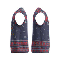 Merry Krampus Christmas Knitted V-Neck Vest Xmas Holiday Patterns - Wonder Print Shop