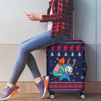 Merry Krampus Christmas Luggage Cover Xmas Holiday Patterns - Wonder Print Shop