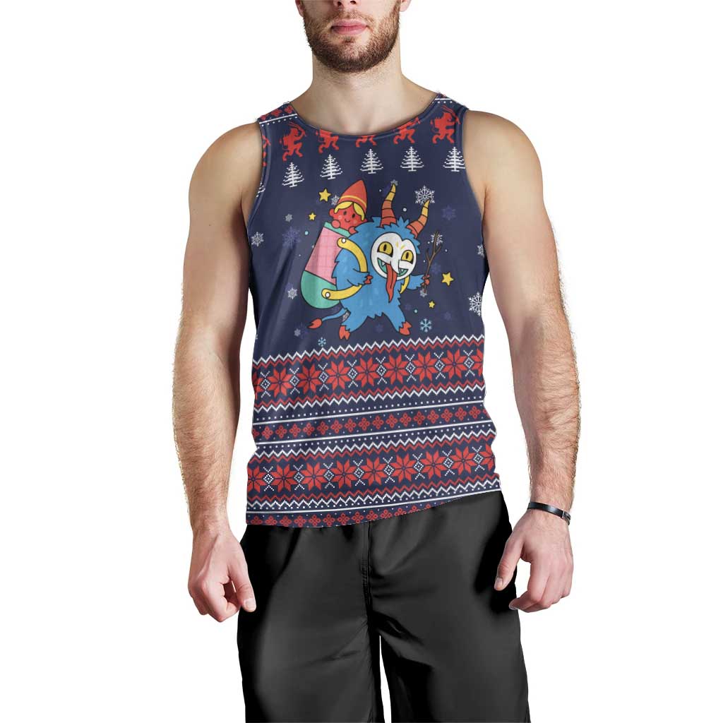 Merry Krampus Christmas Men Tank Top Xmas Holiday Patterns - Wonder Print Shop