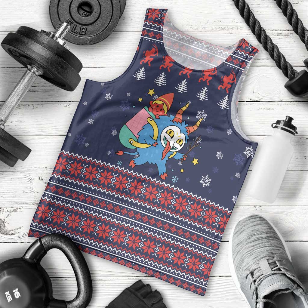 Merry Krampus Christmas Men Tank Top Xmas Holiday Patterns - Wonder Print Shop