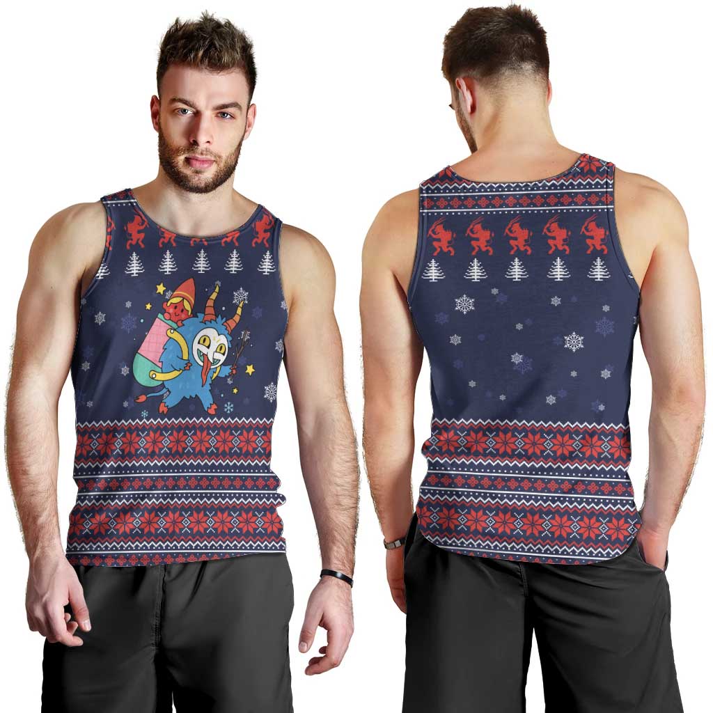 Merry Krampus Christmas Men Tank Top Xmas Holiday Patterns - Wonder Print Shop