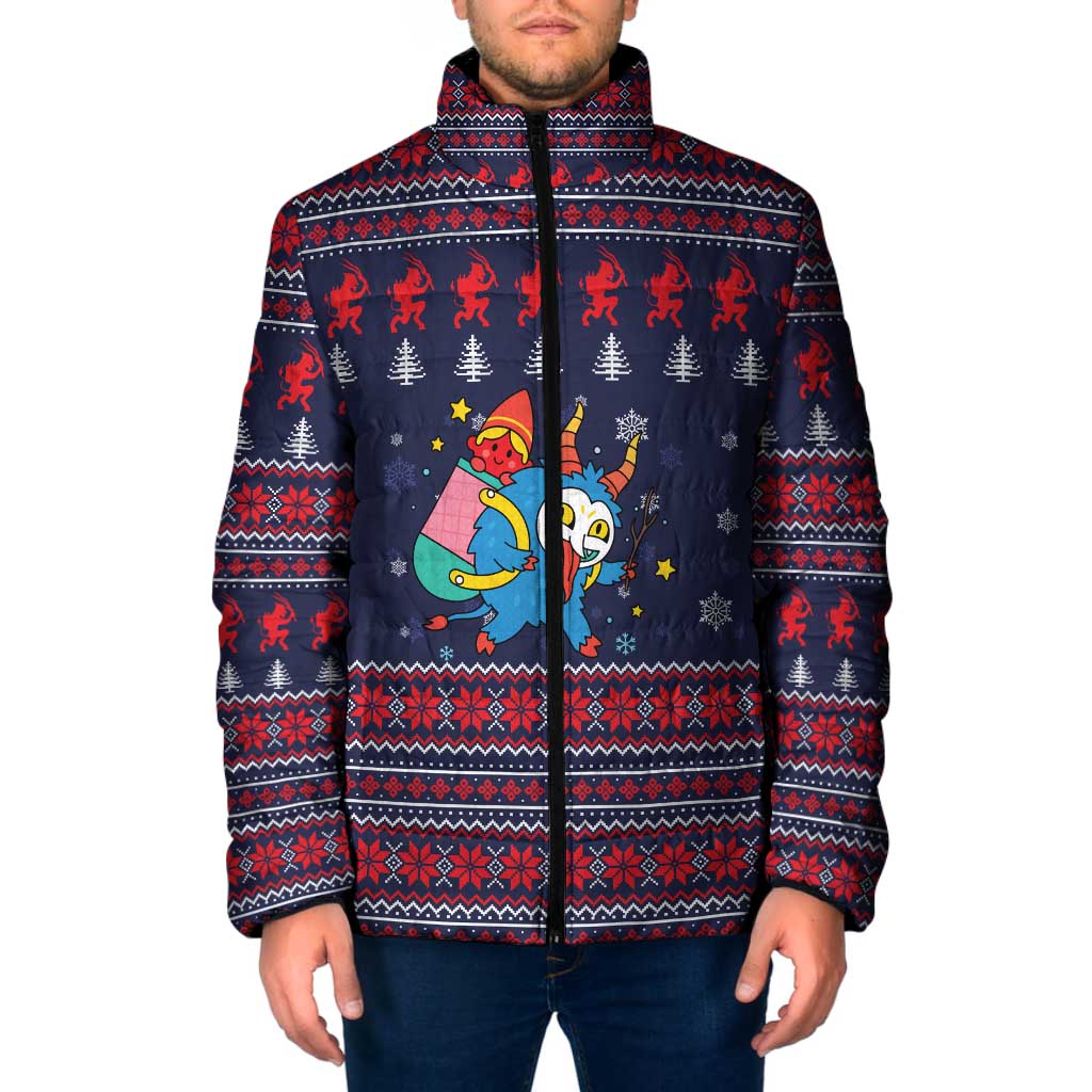 Merry Krampus Christmas Padded Jacket Xmas Holiday Patterns - Wonder Print Shop