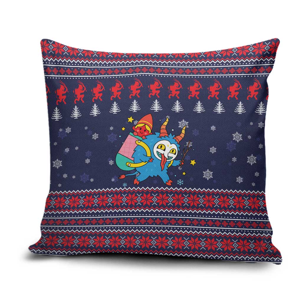 Merry Krampus Christmas Pillow Cover Xmas Holiday Patterns - Wonder Print Shop