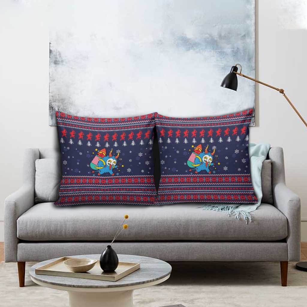 Merry Krampus Christmas Pillow Cover Xmas Holiday Patterns - Wonder Print Shop