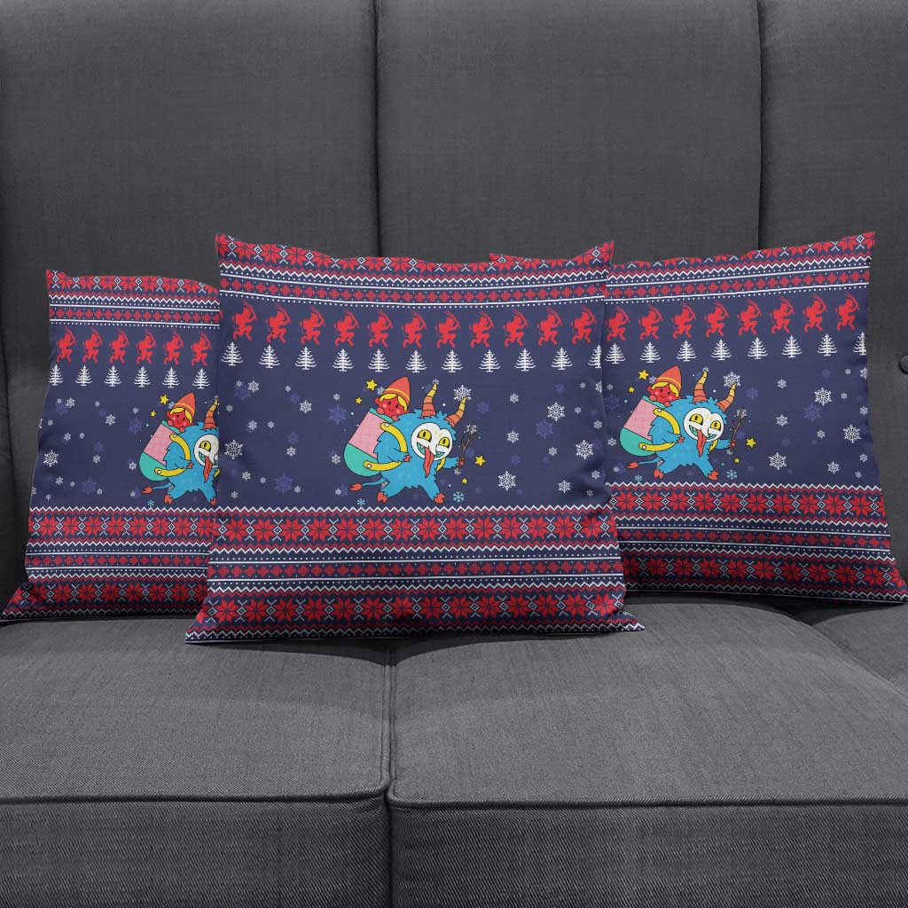 Merry Krampus Christmas Pillow Cover Xmas Holiday Patterns - Wonder Print Shop